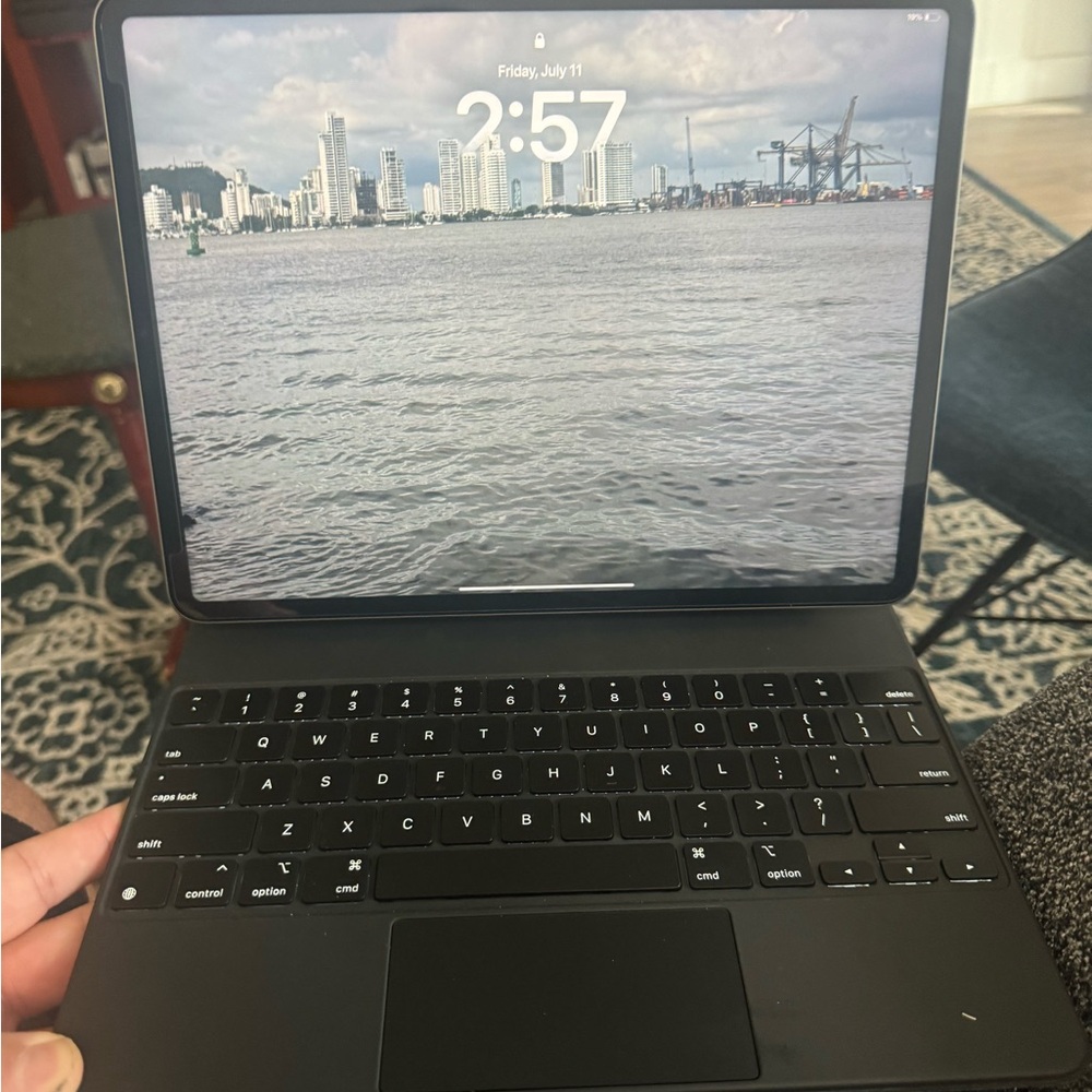 Apple iPad Pro with Gray Keyboard